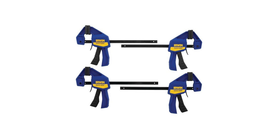 Irwin Quick-Grip 6 in. x 2.43 in. D Resin Bar Clamp 300 lb. 4 pc.