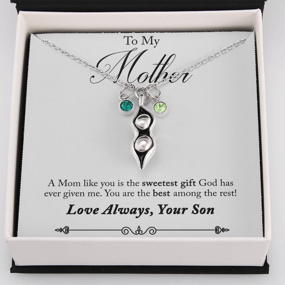 mothers necklace Two peas in a pod necklace Mother and Daughter necklace baby shower gift new mom gift
