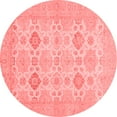 thumbnail image 1 of Ahgly Company Indoor Round Abstract Red Modern Area Rugs, 7' Round, 1 of 4
