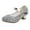 Silver, variant on Ymyiu Girls Shoes Mary Jane Shoes for Girls - Toddler Shoes Girl Mary Jane Flats Kid Shoes Baby Girl Shoes - Party Wedding Heels for Girls Size 3(Purple, Big Kids 3)