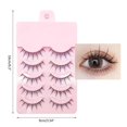 thumbnail image 3 of 5 Pairs Natural Long False Eyelashes Makeup Tool Mink Lashes Bushy Volume Thick Handmade FalseLashes Cruelty Free, 3 of 5