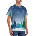 thumbnail image 2 of Vsdgher Christmas Trees Print Men's Dry Fit Mesh Athletic Shirts Moisture Wicking Tennis T-Shirt Tops, 2 of 9