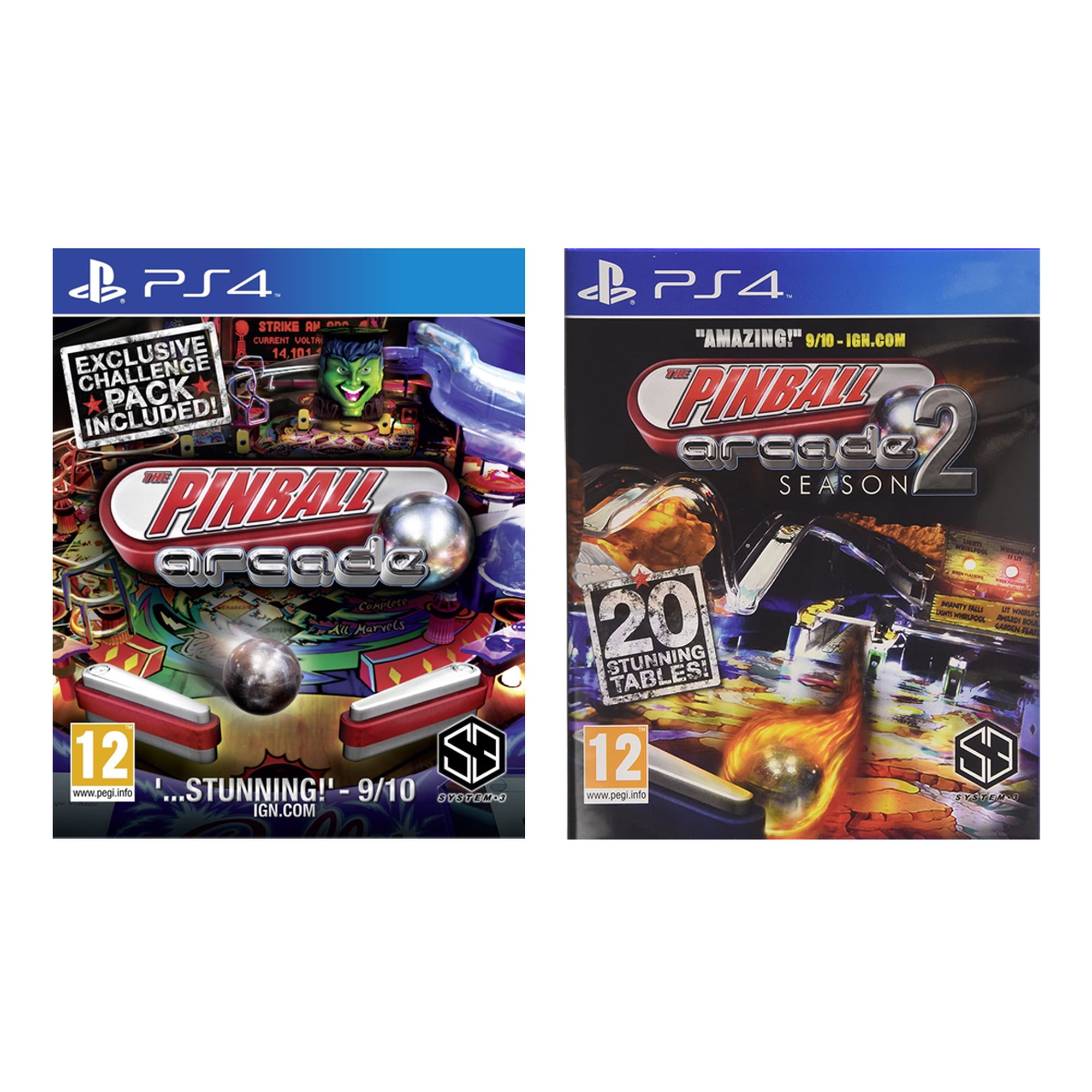 The Pinball Arcade 1 and Season 2 (Set of 2 PS4 Games Playstation 4) Classic Pinball Tables!