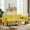 Yellow, variant on Segmart Linen Reversible Chaise Pull Out Bed Upholstered Sofa, Beige