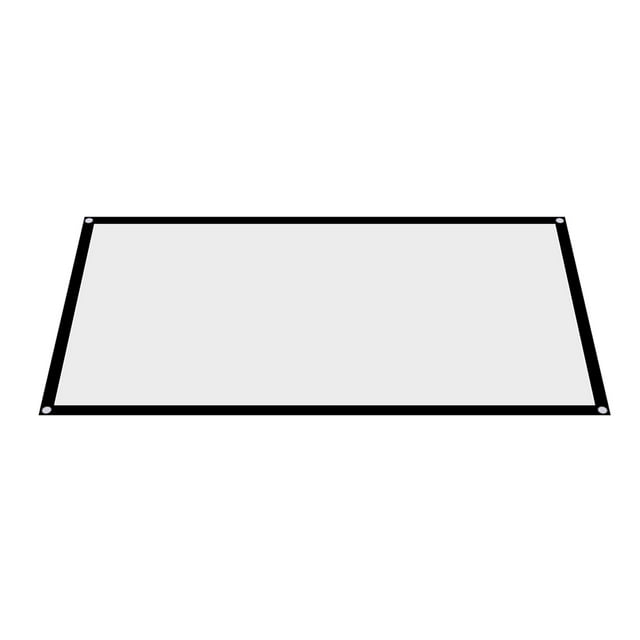 60-120 Inch Projection Screen, Portable Foldable Projector Curtain, Non Crease White Projection Screen 16:9 with No Folding Crease for Outdoor Camping Movie