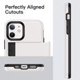 thumbnail image 4 of JETech Wallet Case for iPhone 12/12 Pro 6.1-Inch with Card Holder, Dual Layer Shockproof Protective Phone Cover, Sliding Hidden Slot (White), 4 of 7