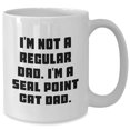 thumbnail image 2 of Amangny Seal Point Cat Dad Birthday White Coffee Mug, Funny Quote Ceramic Gift for Friends, Family, Coworkers, 2 of 6