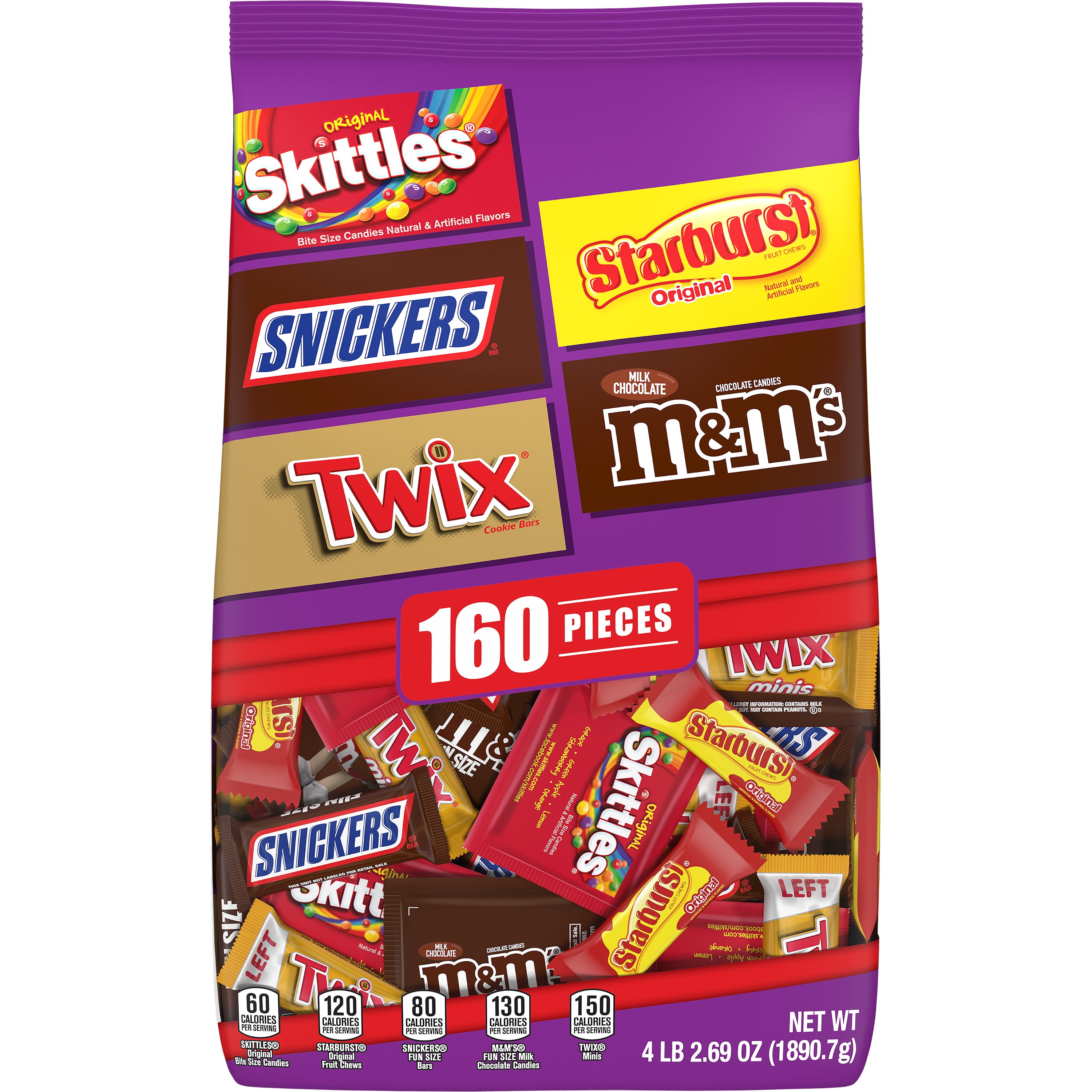 M&M's, Snickers, Twix, Skittles, Starburst Variety Pack Halloween Candy