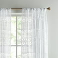 thumbnail image 2 of CHF Boho Lace Sheer Single Poletop Panel, White, 60" x 84", 2 of 5