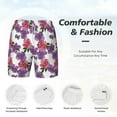 thumbnail image 6 of Picia Peonies pattern Mens Swim Trunks with Compression Liner Stretch Beach Shorts Quick Dry with Zipper Pockets No-Chafing Board Shorts-Medium, 6 of 9