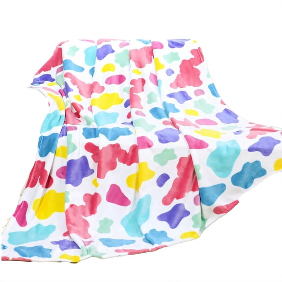 AUQ 2026 New Weighted Blanket Unique Cow Print Faux Fur Throw Blanket Warmth Without the Weight Cotton Blanket Style8 51.2"×59.1" for Relaxation Home Decor Cozy Nights Living Room Bedroom
