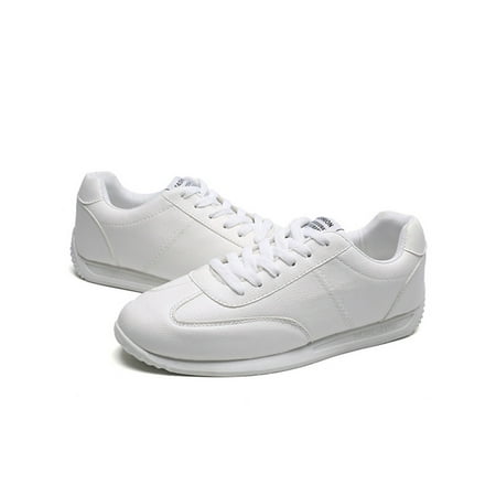 

Fangasis Women Girls Comfort Training Cheerleading Dance Shoe Competition Non Slip Trainers Dancing Round Toe Sneakers White 2Y