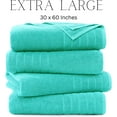 thumbnail image 2 of Casa Platino 4-Pack Soft Cotton Bath Towels - Quick Dry, Lightweight & Absorbent Towels for Spa & Travel - Aqua Sky, 2 of 7