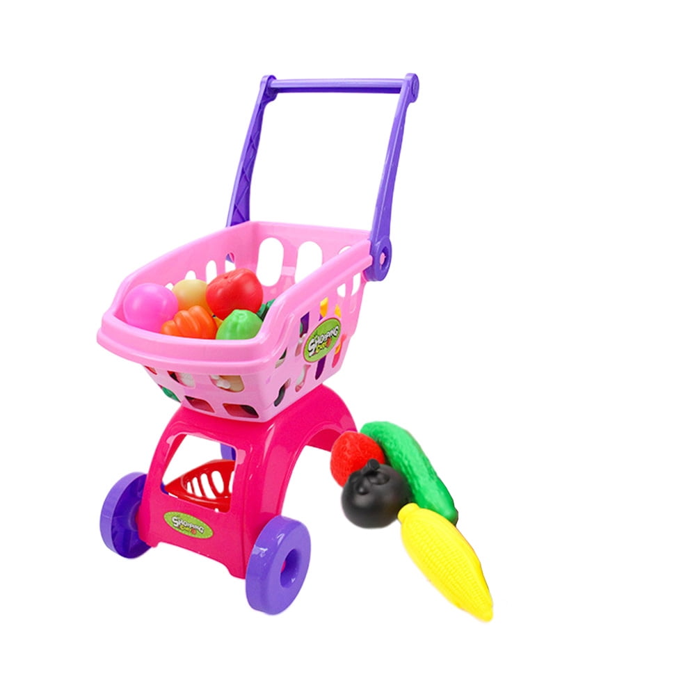 8209 PUSH PLAY SMALL KIDS PRETEND TROLLEY Details about   GIFTWORKS SHOPPING CART AND FRUIT 