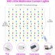 thumbnail image 4 of Cortina de luz Cadena de luz LED Cortina de luz LED Cadena de luz LED, decoración impermeable para Navidad, decoración de fiesta, iluminación interior, 4 of 8