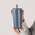 thumbnail image 5 of HydroJug Everyday Tumbler – Ceramic-Lined Insulated Tumbler with Straw and Soft-Touch Lid, Cup Holder Friendly – 20 oz, Cascade, 5 of 6