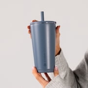HydroJug Everyday Tumbler – Ceramic-Lined Insulated Tumbler with Straw and Soft-Touch Lid, Cup Holder Friendly – 20 oz, Cascade