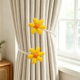 thumbnail image 3 of Aaihamo Bendable Curtain Tiebacks, 2 Pack Floral Twists Curtain Tiebacks, Decorative Curtain Holdbacks for Drapes Sheers Home Window, 3 of 6