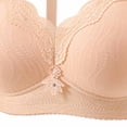 thumbnail image 4 of Njagoc3 Wireless Bras for Women Plus Size Lace Thin Adjustable Gathered Everyday Comfortable Support Bra, 4 of 5