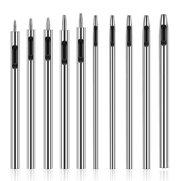 Cortador perforador de cuero, juego de punzones huecos de 0,5 mm-3,5 mm para artesanía de cuero, herramientas huecas redondas para correas de reloj, cinturones, papel de lona, material suave de goma