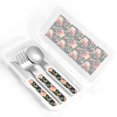 thumbnail image 4 of Fotbe Rose Flowers for Stainless Steel Kids Silverware Set - Child and Toddler Safe Flatware - Children's Knife, Fork And Spoon Set - Metal Kids Cutlery Set, 4 of 8