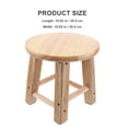 thumbnail image 4 of 1Pc Wood Small Low Stool Home Bathroom Anti-slip Round Stool (Wood Color), 4 of 5