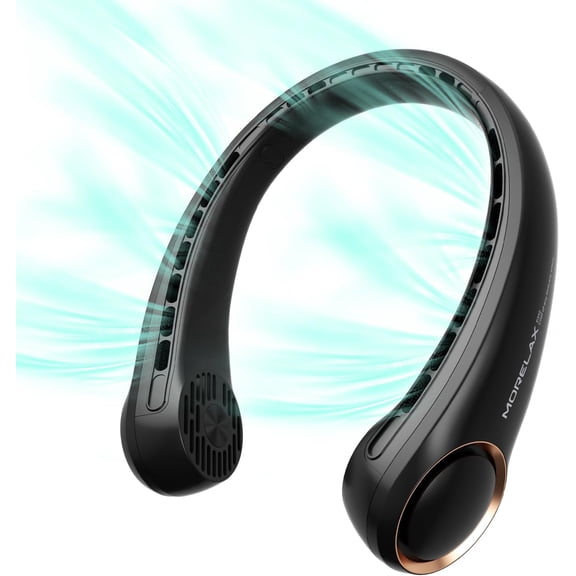 Portable Neck Fan - Bladeless 4000mAh Rechargeable Wearable Cooler (White)