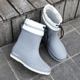thumbnail image 5 of XIMIN Women's Slip Rain Shoes Short Chelsea Boots Ankle Rubber Rain Boots Korean Version Solid Color Fashion Short Tube Water Shoes for Garden Waterproof, 5 of 6