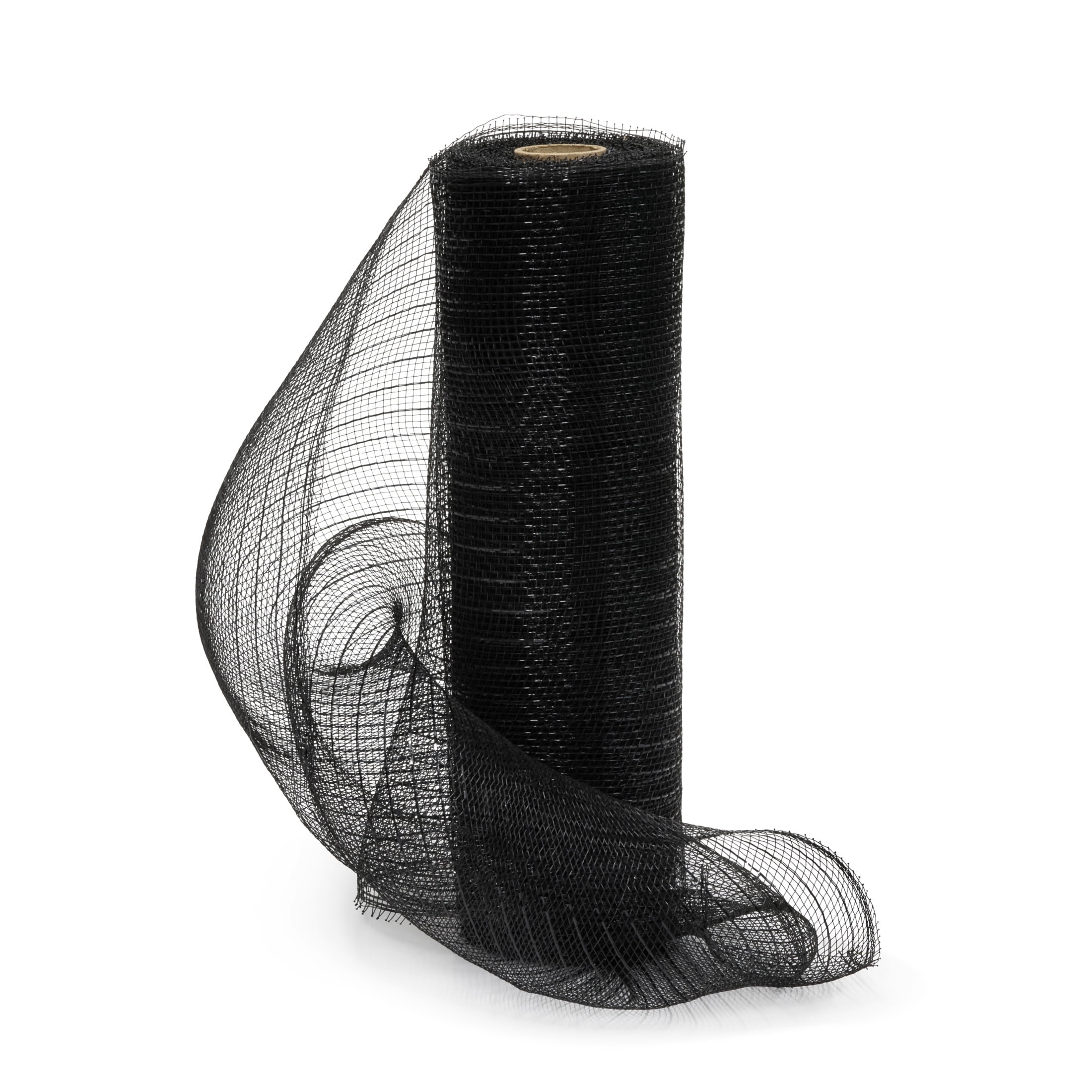 Hello Hobby Black Deco Mesh for Crafts, Ribbons and Decorations, 10 in x 10 yd