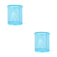 thumbnail image 2 of Sidaley Mesh Metal Pen Holder Pot Smooth Desk Office Caddy Container Stationery Ruler Holders Table Eraser Organizer Edge Fashion Redondo/Azul 2Conjunto, 2 of 6