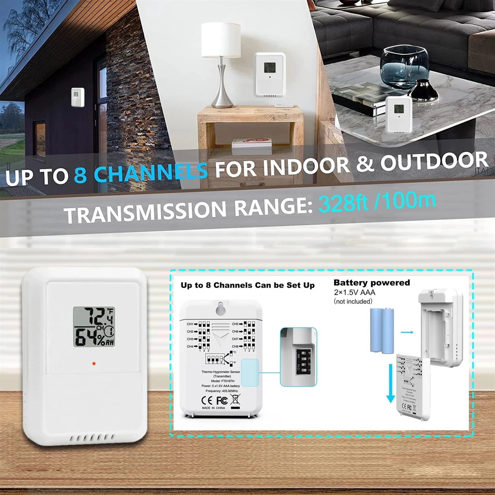Professional 0310 Weather Station Internet Wireless With Outdoor Sensor Rain Gauge Weather Forecast Wind Gauge ,High Precision