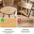thumbnail image 5 of Dining Chairs Set of 2 - Solid Oak Wood, 400 lb Heavy Duty Capacity, Ergonomic Curved Back for Kitchen Table, Dining Room & Home Office, Easy Assembly, 5 of 11