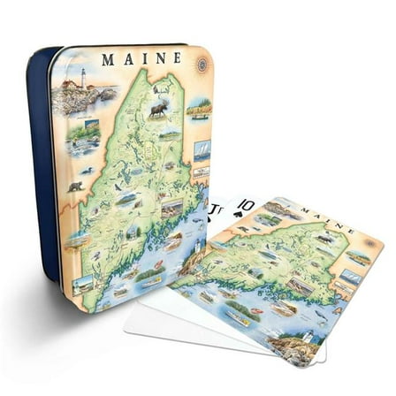 Xplorer Maps PLCD_ME Maine Map Playing Cards