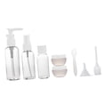 thumbnail image 2 of 8 Pcs Accessoires de Conteneurs de Voyage Rechargeables Durables Blancs, 2 of 8