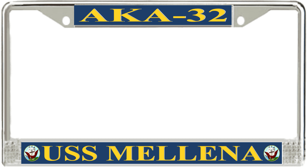USS Mellena AKA-32 License Plate Frame