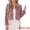Dusty Rose Pink, variant on Women's Dressy Faux Fur Cropped Snap Button Fluffy Jacket L Dusty Pink