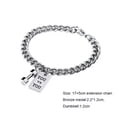 thumbnail image 3 of QQTDFG Fashion 925 Silver Love Heart Bracelet Adjustable Bangle Women Jewelry Gift New-#7, 3 of 5