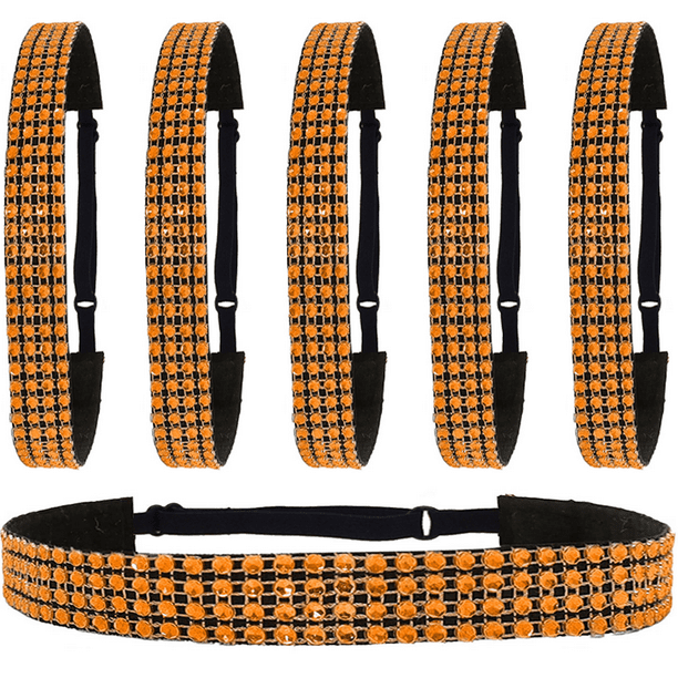 6 piezas de diadema con purpurina, diadema de fieltro antideslizante con diamantes de imitación, diadema de tela para mujer, diadema para deportes y yoga