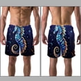 thumbnail image 3 of luoweisi Men's Beach Shorts Quick Dry Swim Trunks with Mesh Lining Seahorse M, 3 of 5