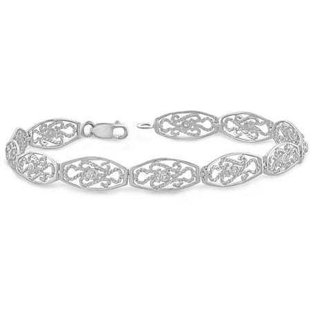 JewelersClub 1/4 Carat T.W. White Diamond Sterling Silver Fashion Bracelet, 7.25