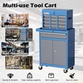 thumbnail image 2 of AIRAJ 7-Drawer Rolling Tool Chest with Wheels, 40" PortableMobile Tool Box for Garage & Workshop, Blue, 2 of 7