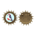 thumbnail image 1 of Redhead Bird animal Urraca Pin de gancho de metal vintage con forma de sol Unbranded M, 1 of 3