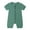 Dark Green, variant on Boys Romper Jumpsuit Baby Zipper Short Sleeve Sleeper Pajamas Khaki 0-3 Months