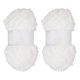 thumbnail image 1 of Uxcell 65 yardas de hilo suave y grueso de peluche sintético, 2 ovillos de hilo peludo grueso de poliéster para ganchillo, mantas, bufandas, suéteres, gorros, chales, blanco, 1 of 6