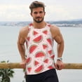 thumbnail image 6 of Daiia Watermelon Printed Men's Quick Dry Fit Muscle Tank Top Slim-Fit Tank Workout Tank Top Lightweight Sports Tank Top-XX-Large, 6 of 7