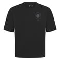 thumbnail image 2 of Men's Levelwear Black Chicago Cubs Signet Oversized Luxe Signature Knit T-Shirt, 2 of 3