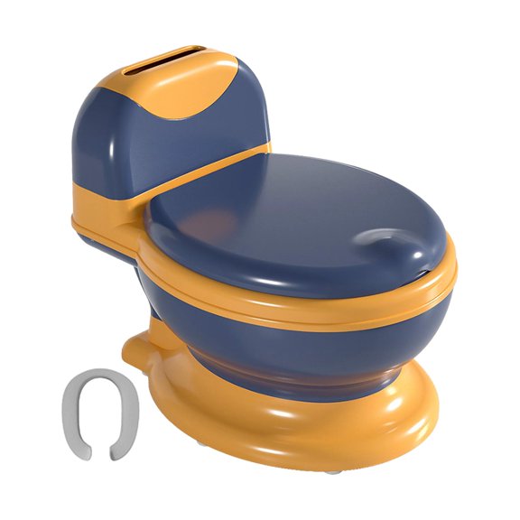 Inodoro de entrenamiento para ir al baño, inodoro realista, asiento de entrenamiento para inodoro, asiento para orinal, silla para orinal para Azul CUTICAT Inodoro de tren para ir al baño