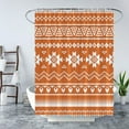 thumbnail image 2 of Orange White Boho Shower Curtain Modern Farmhouse Tribal Southwestern Retro Western Aztec Abstract Geometric Art Fabric Bath Curtains Decor Set with Hook, 2 of 3