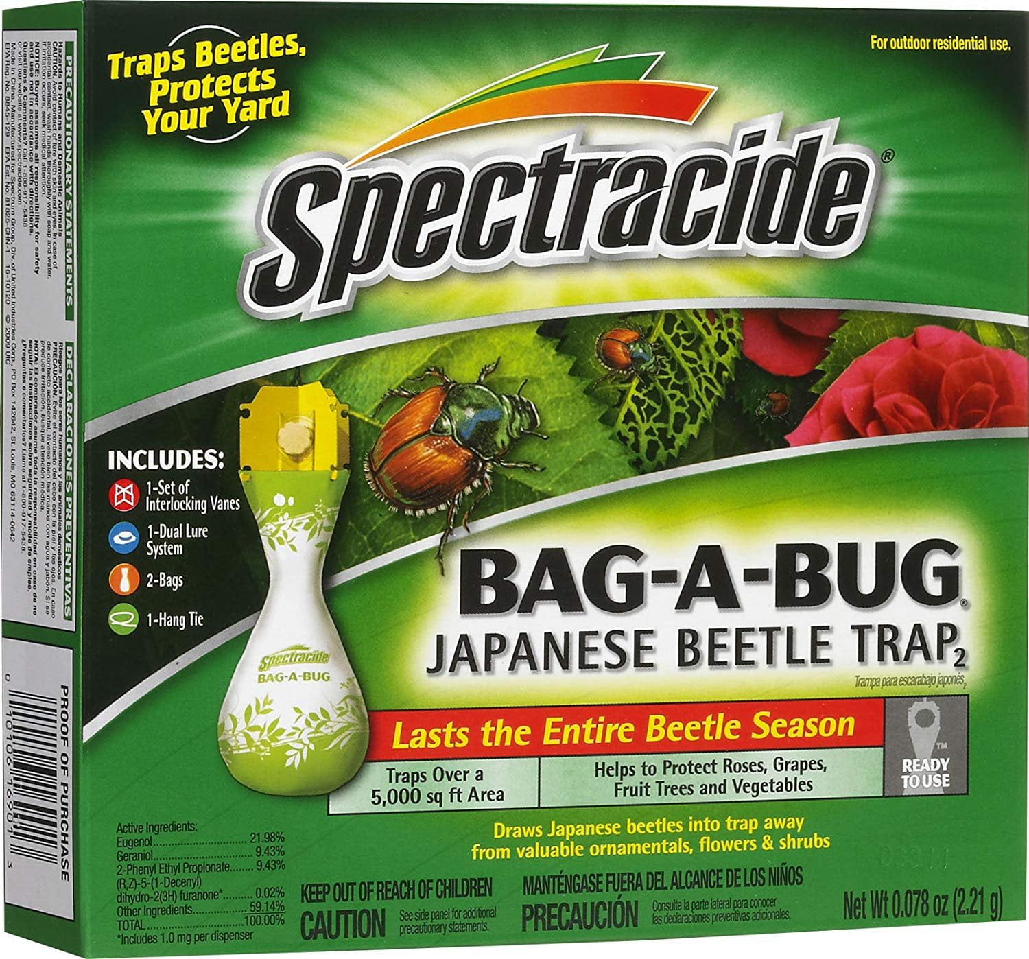 Spectracide HG56901 BagABug Japanese Beetle Trap2 (56901), Pack of 1