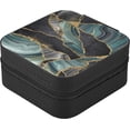 thumbnail image 3 of Coolnut Marble Travel Jewelry Box PU Leather Jewelry Organizer Ideal Gift for Women Girls, Portable Mini Jewelry Travel Case for Stud Earrings Rings Necklaces Bracelets Women Gifts, 3 of 7